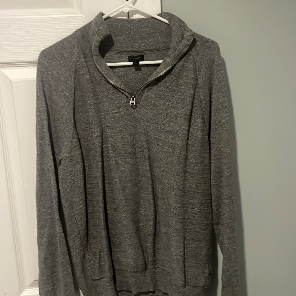 J crew grey half zip